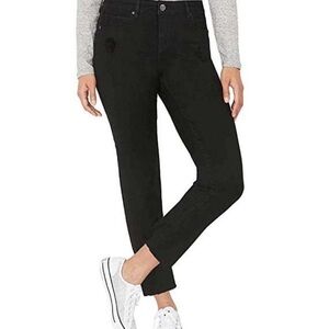 Buffalo David Bitton Black semi hi high rose slim straight leg Ankle Jeans 30 10